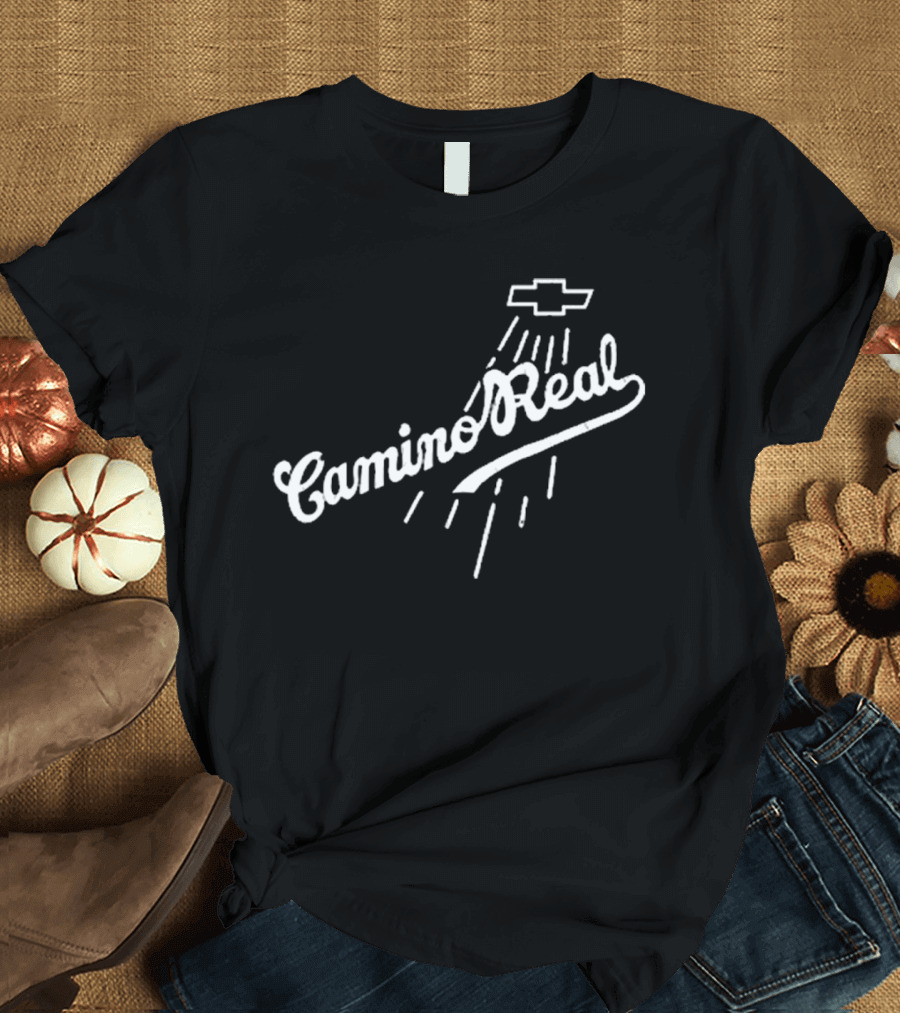 Los Angeles Dodgers Teoscar Hernandez Camino Real Chevrolet Logo T-Shirt