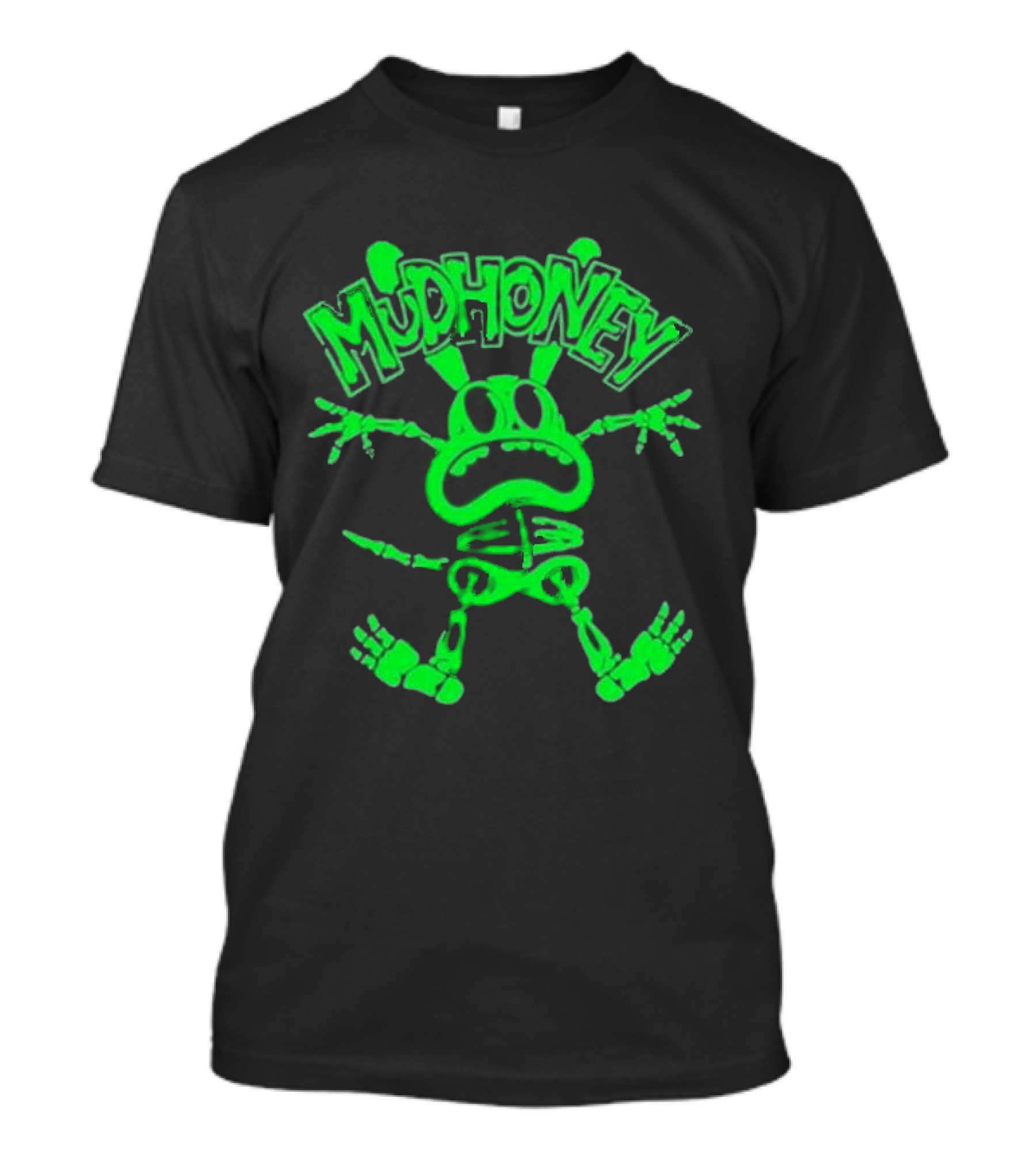 Mudhoney Foro Indie Rocks Mexico City Mar 30 2025 Glowing Green Cartoon Monster T-Shirt