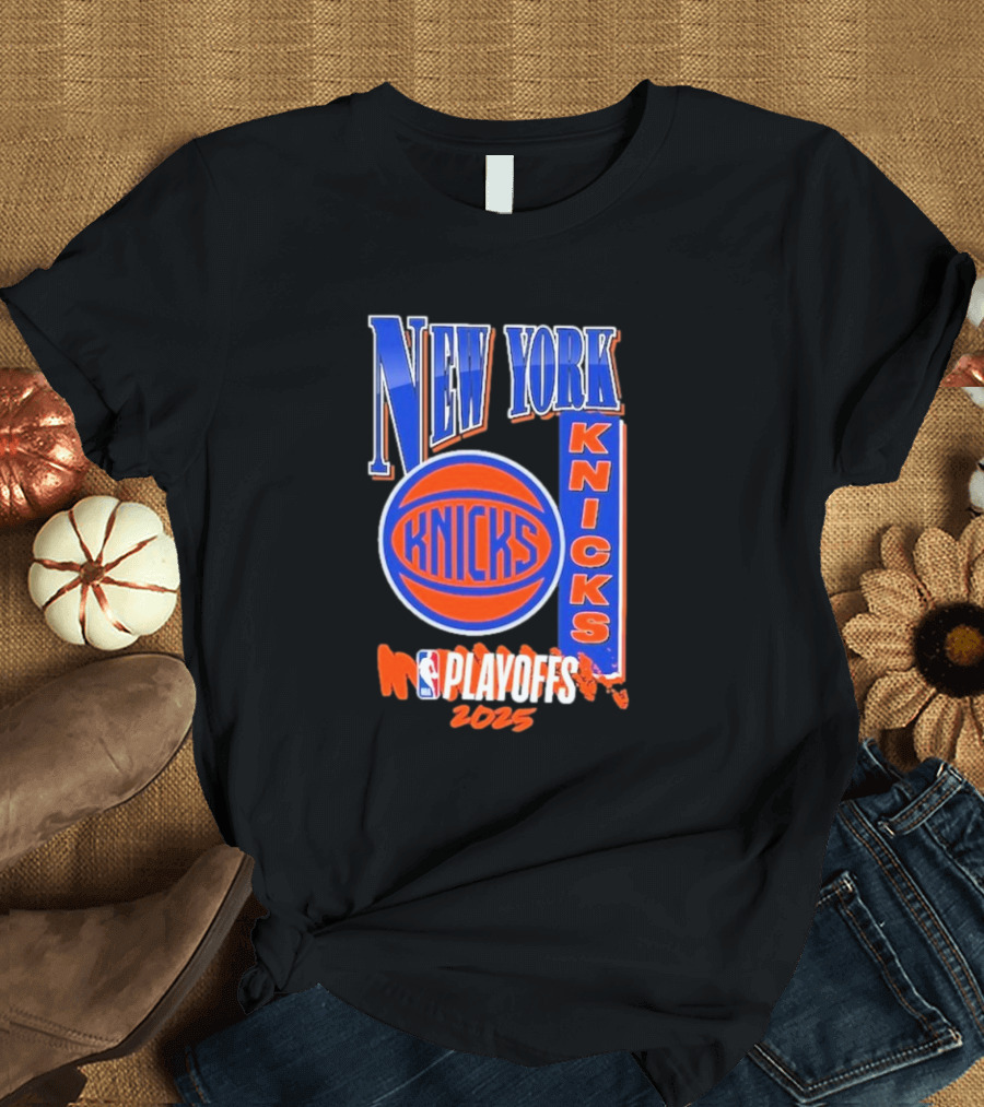 New York Knicks Playoffs 2025 Hype NBA T-Shirt