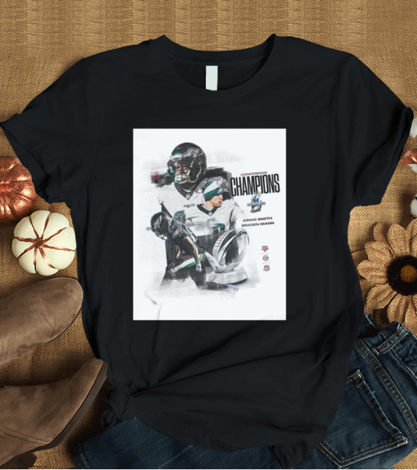 T-Shirt: Conference Champions Philadelphia Eagles Ainias Smith Braden Mann Texas A&M Football NFL T-Shirt Conference Champions Philadelphia Eagles Ainias Smith Braden Mann Texas A&M Football NFL T-Shirt
