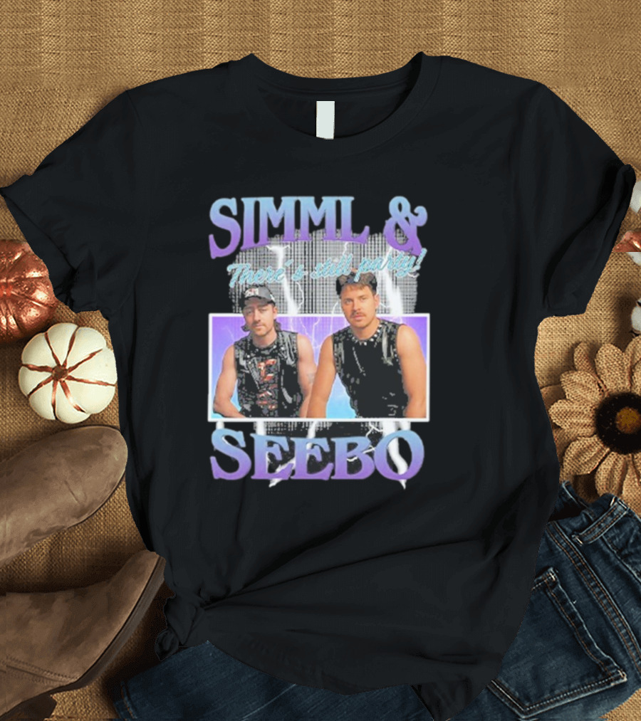 Simml & Seebo There’s Still Party Lightning Duo Retro Theme T-Shirt