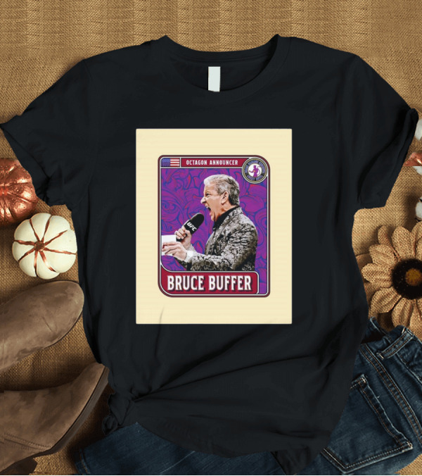 T-Shirt: Octagon Announcer Bruce Buffer UFC Trading Card Lucky Devil T-Shirt Octagon Announcer Bruce Buffer UFC Trading Card Lucky Devil T-Shirt
