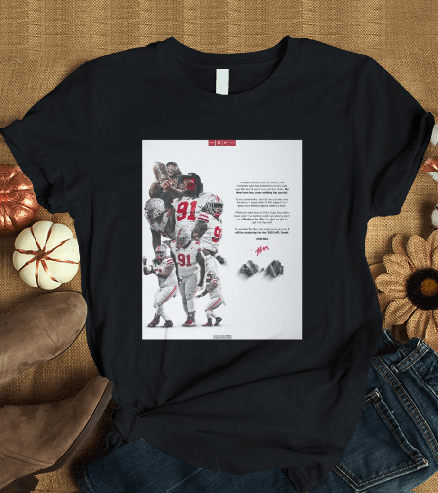 Ohio State Buckeyes 91Free Signature Thank God Family and Support Over Last 4 Years at Ohio State T-Shirt