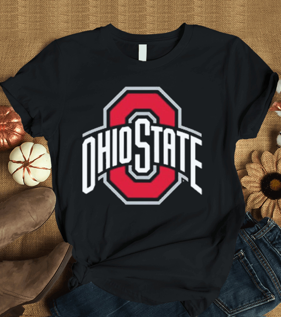 Ohio State Buckeyes O Icon with Text T-Shirt