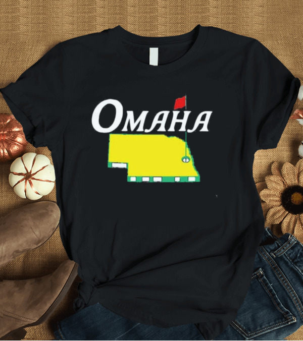 T-Shirt: Omaha Nebraska Masters Golf State Map with Pin Flag T-Shirt Omaha Nebraska Masters Golf State Map with Pin Flag T-Shirt