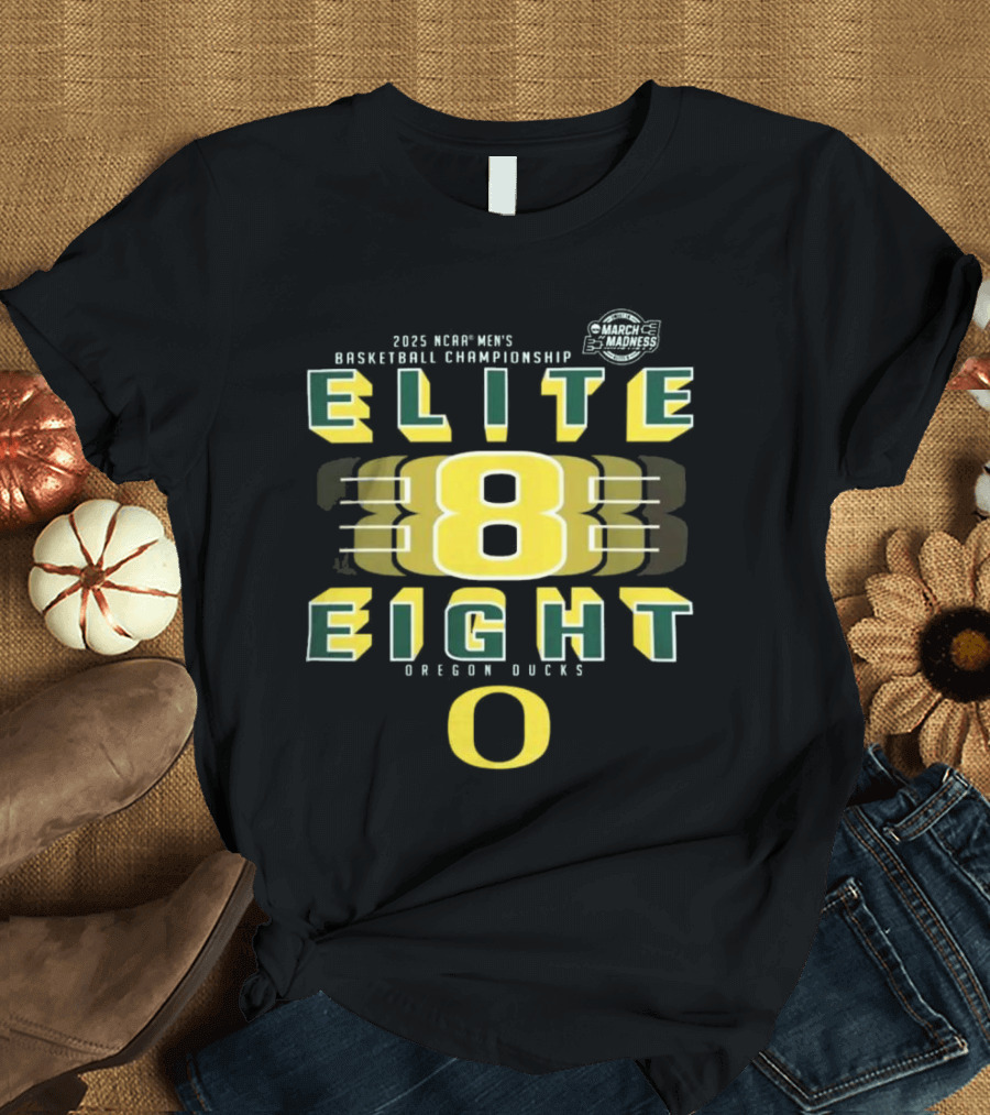 2025 NCAA Men's Basketball Championship Elite Eight Oregon Ducks T-Shirt