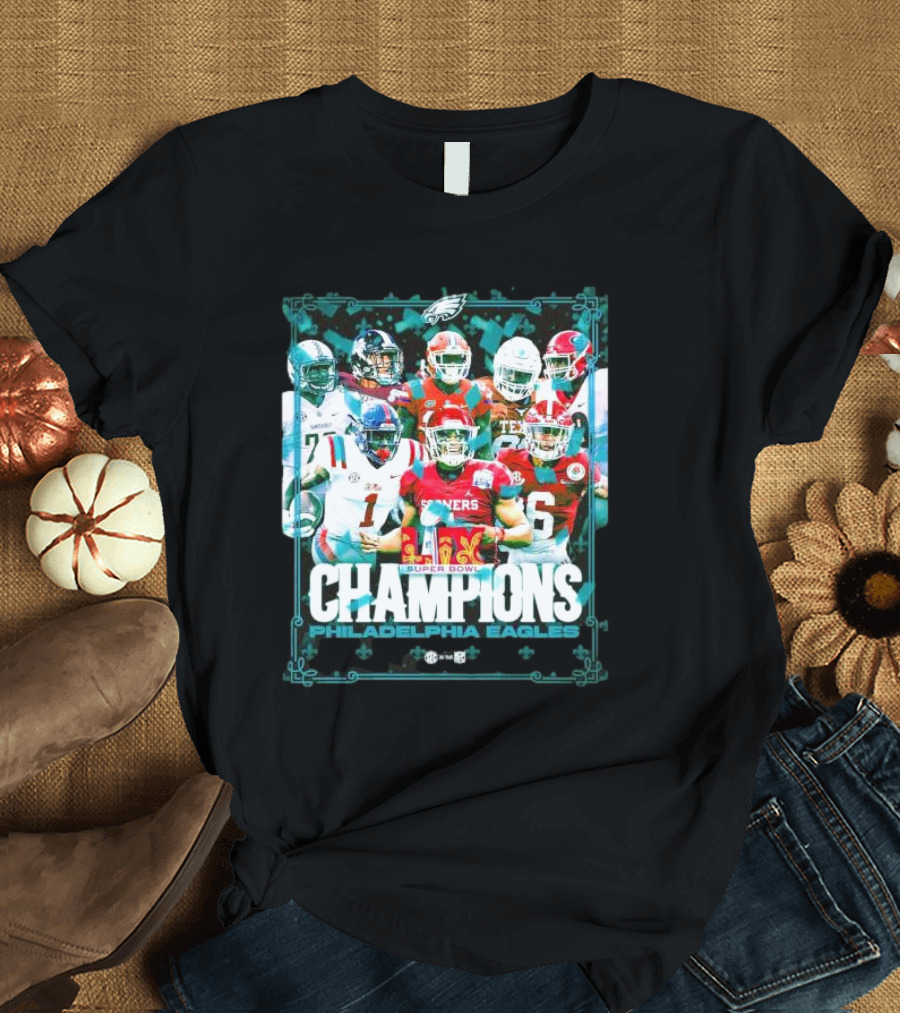 Philadelphia Eagles Super Bowl Champions LIX Climb the Mountain T-Shirt