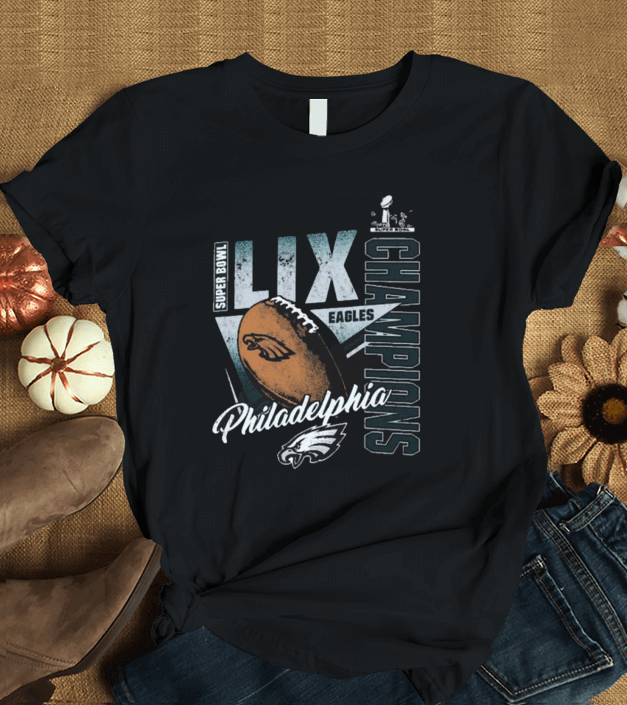 Philadelphia Eagles Super Bowl LIX Champions Vintage Football Own the Moment T-Shirt