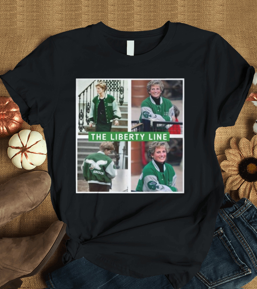 Philadelphia Eagles Princess Diana Green Jacket The Liberty Line T-Shirt