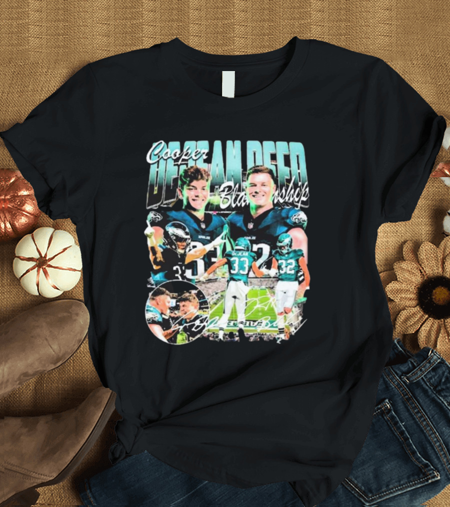 Cooper DeJean Reed Blankenship Philadelphia Eagles NFL Players 32 33 T-Shirt
