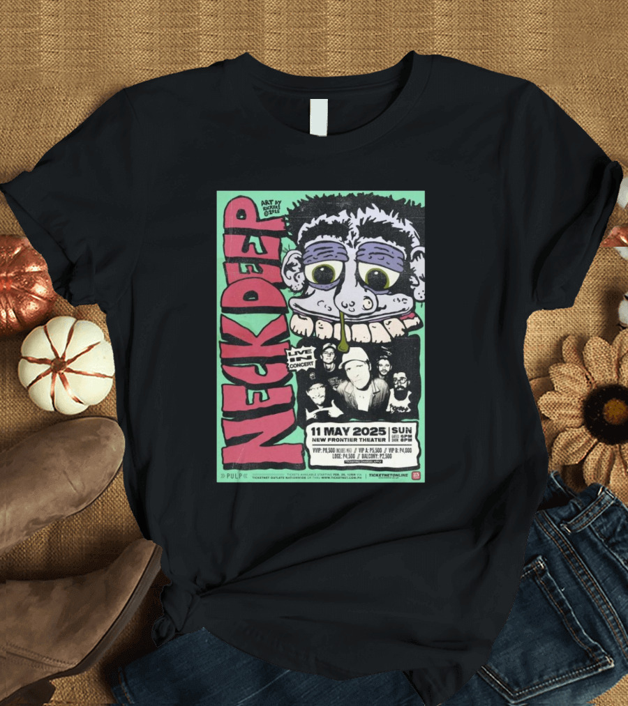 Neck Deep Live in Concert May 11 2025 New Frontier Theater Philippines T-Shirt