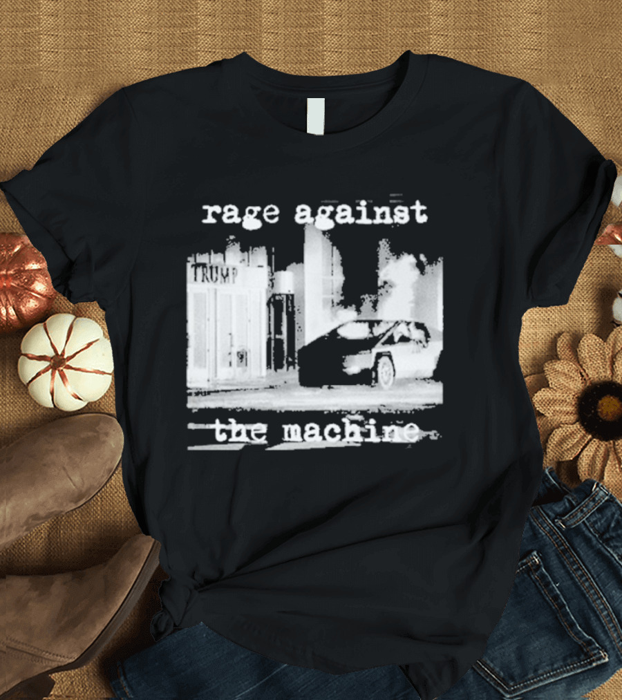 rage against the machine car explosion outside building T-Shirt