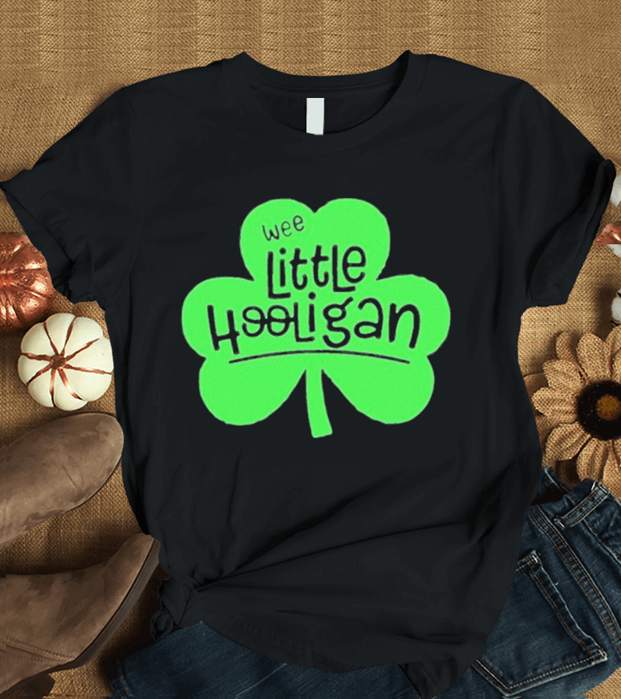 Wee Little Hooligan St Patricks Day Shamrock T-Shirt
