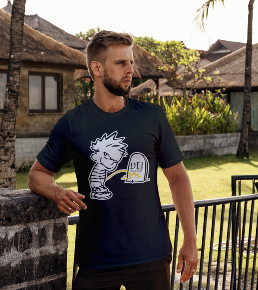 RIP DEI 1964-2025 Comic Tribute With Cartoon Character T-Shirt