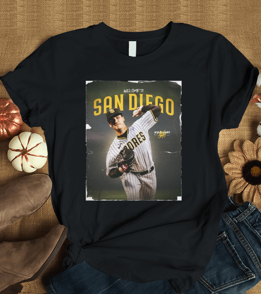 Welcome to San Diego Padres Kyle Hart Signature One-Year Contract T-Shirt