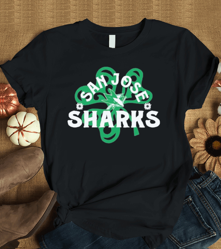 San Jose Sharks St. Patrick's Day Shamrock T-Shirt