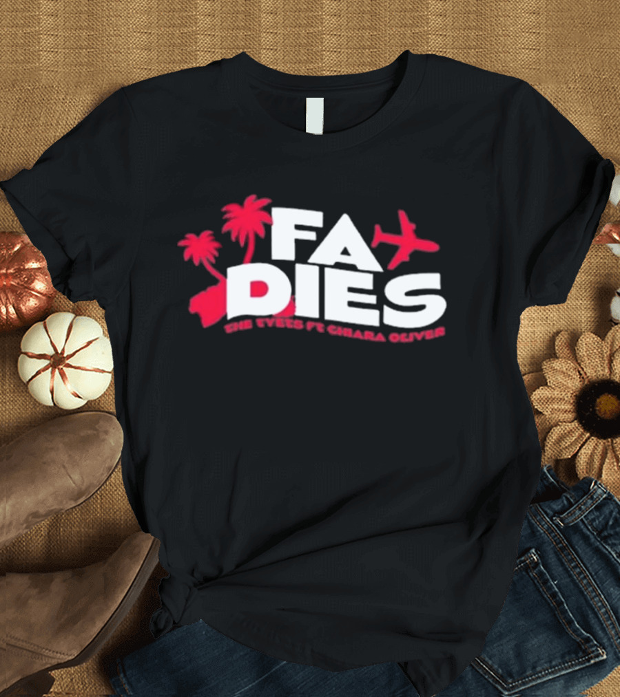 Fa Dies One Speed Ft. Chiara Oliver Palm Trees and Airplane T-Shirt