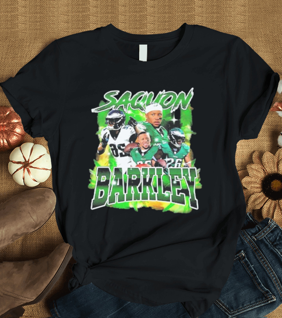 Saquon Barkley Dynamic Football Montage T-Shirt