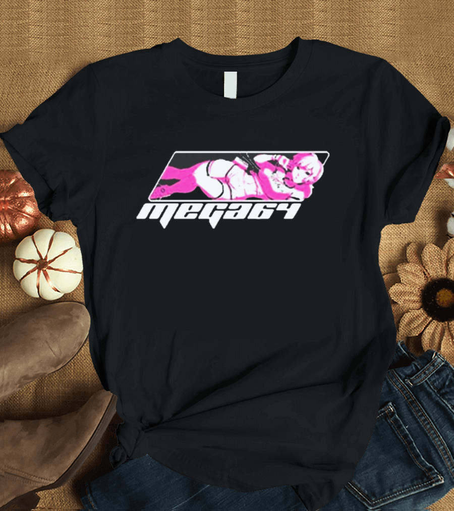 Mega 64 Skate Elite Pink Anime Character T-Shirt