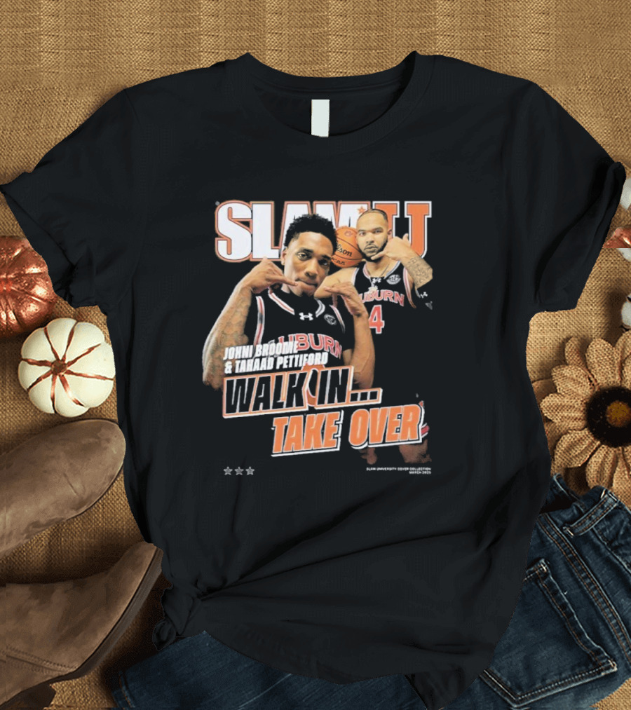 SLAM Auburn Tigers Men's Basketball Walker Kessler Jabari Smith Jr Walk In Take Over T-Shirt
