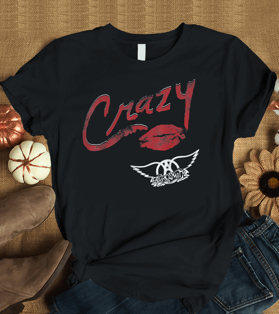 Crazy Aerosmith Logo Iconic Lips T-Shirt