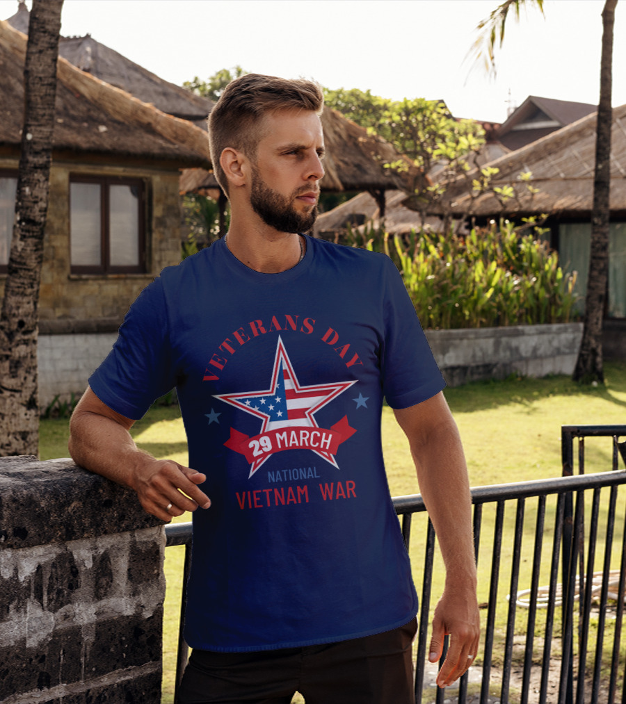 Veterans Day 29 March National Vietnam War USA Flag Star T-Shirt