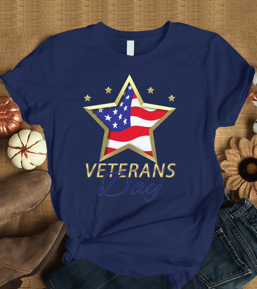 American Star and Stripes Veterans Day T-Shirt