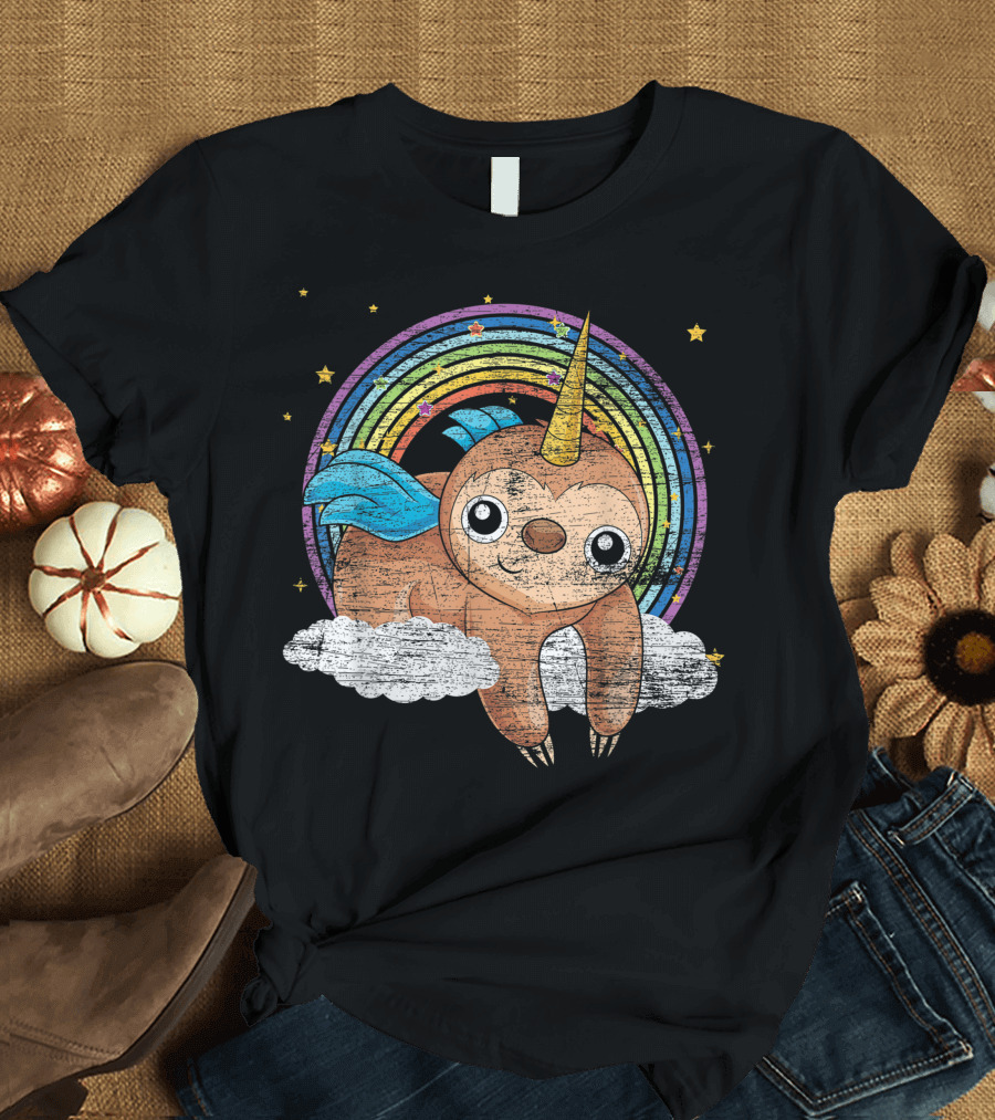 Slothicorn Unicorn Rainbow Magical Animal Zoo Lover T-Shirt