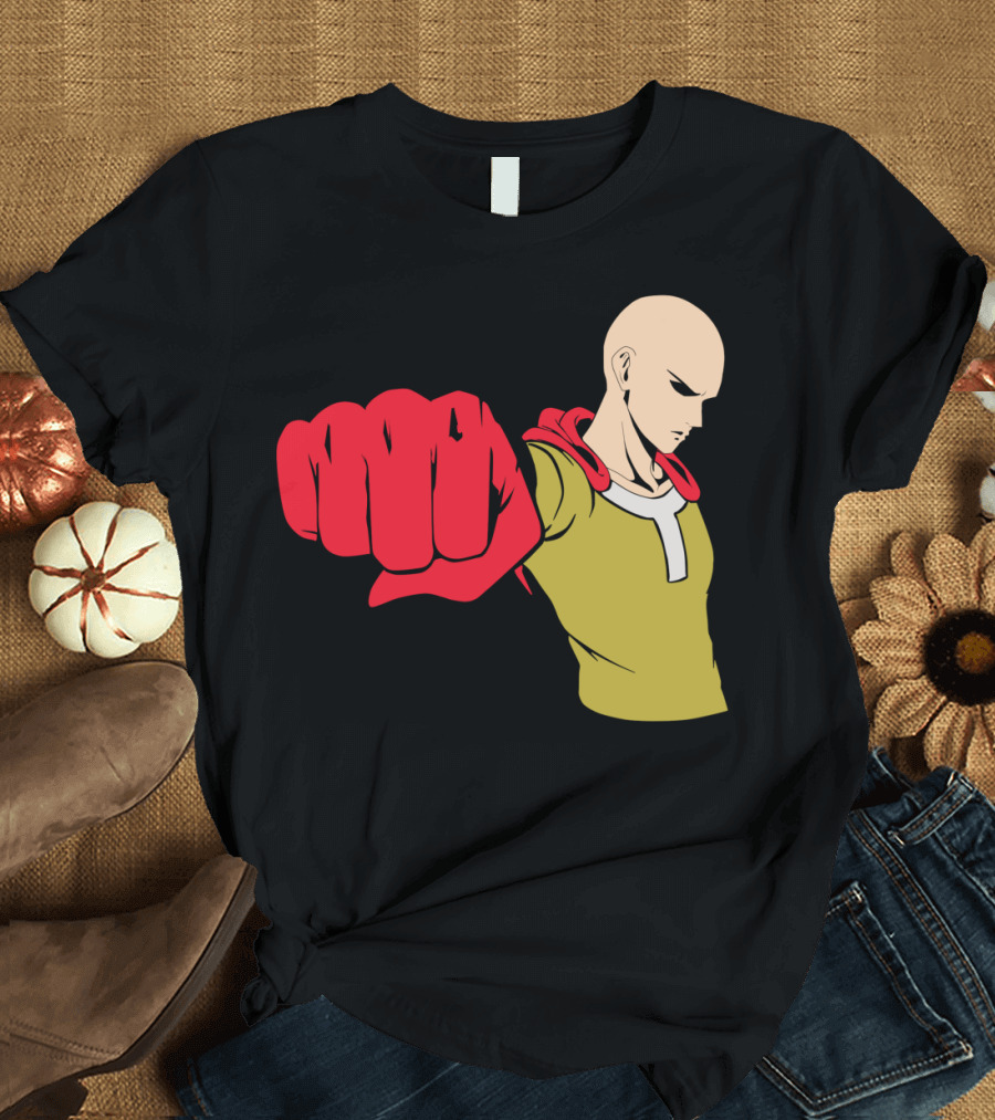 One Punch Sensei Saitama Anime Character Fist Pose T-Shirt