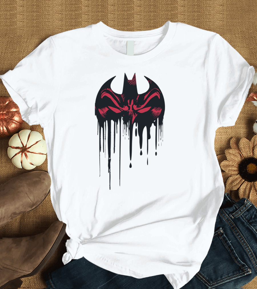 Batman Dripping Red Mask Reflection T-Shirt