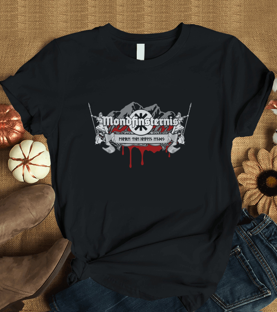 Mondfinsternis Viking Ehwaz Blood Drip Mountains Mythical Guardians T-Shirt