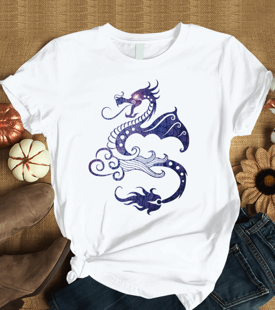 Dragon Eye Intricate Violet Indigo Serpent T-Shirt
