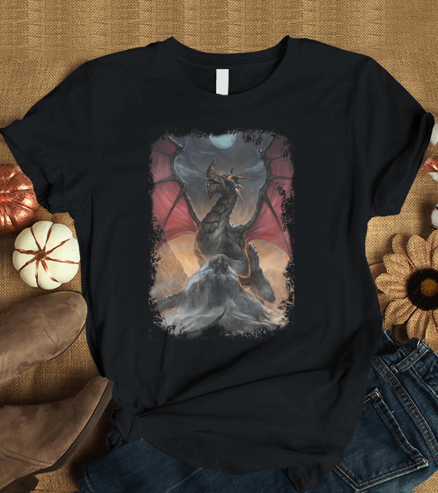 Dragon Fly Fantasy Night Sky Adventure T-Shirt