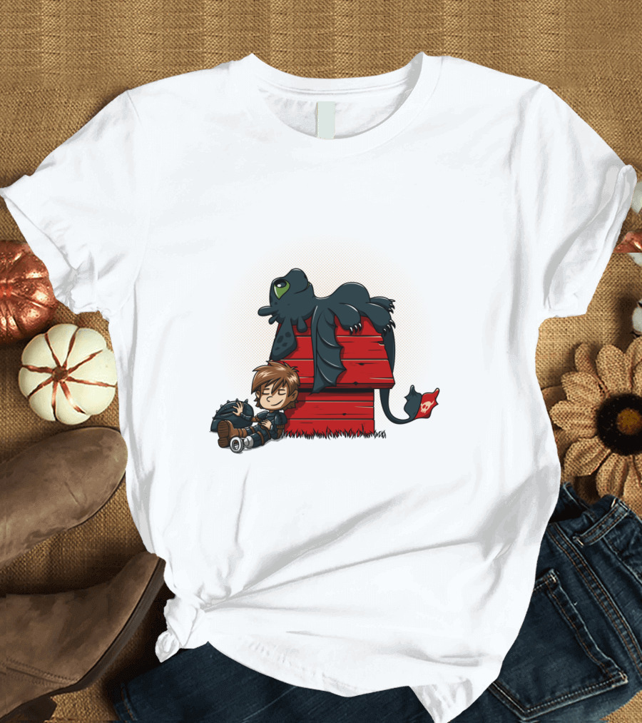 Dragon Peanuts How to Train Your Dragon Snoopy House T-Shirt