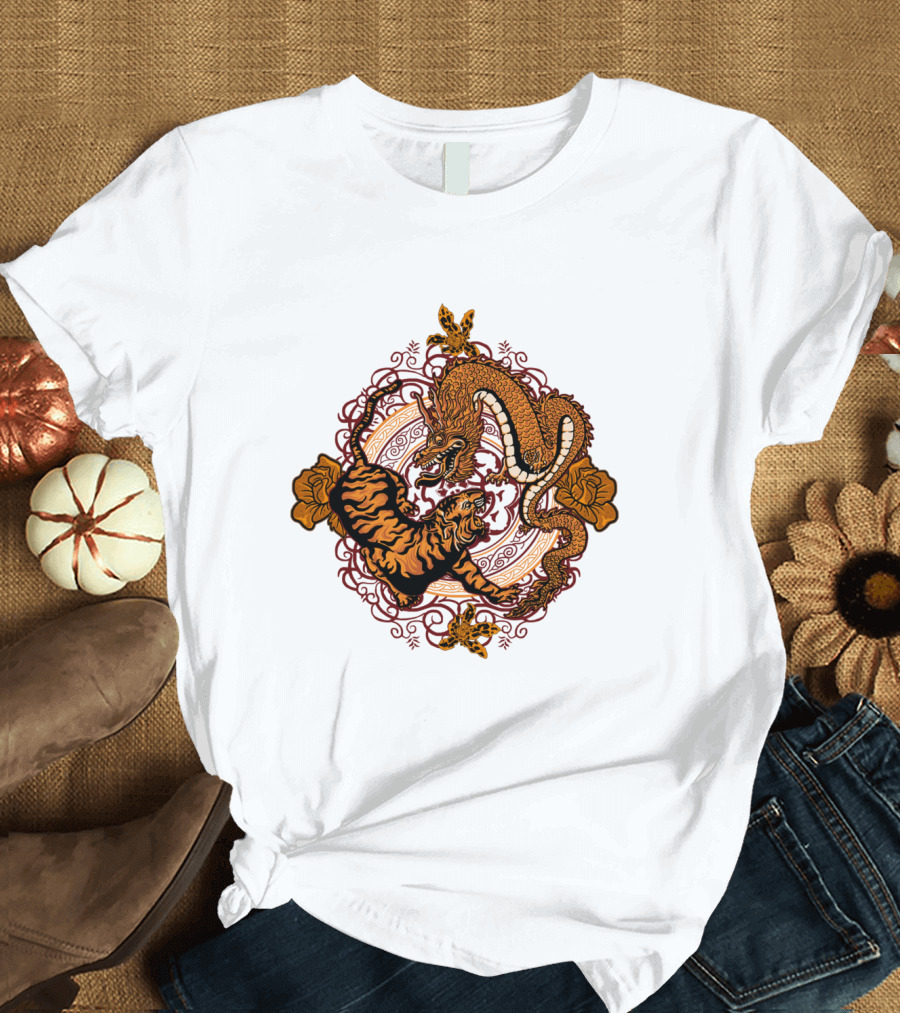 Dragon and Tiger Circle in Harmony T-Shirt
