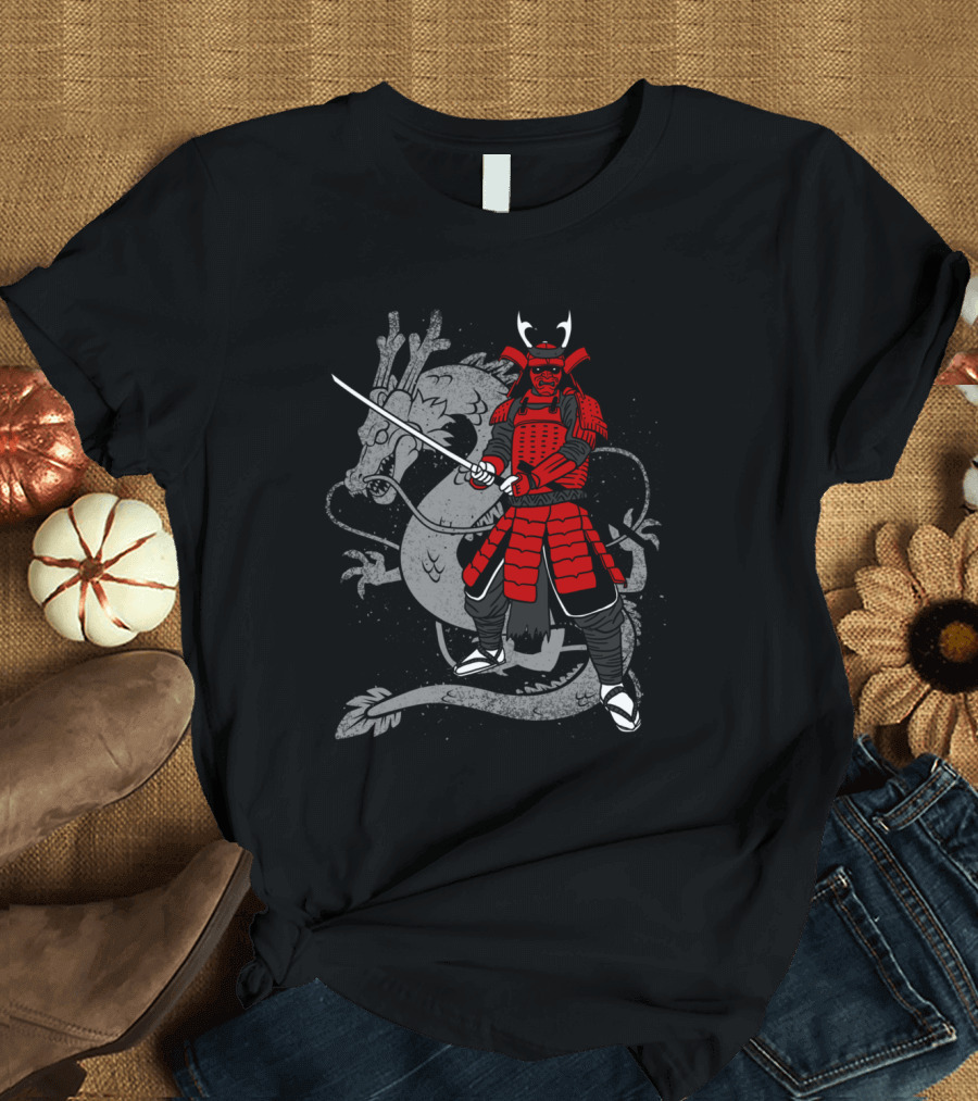 Samurai Japan Dragon Warrior T-Shirt
