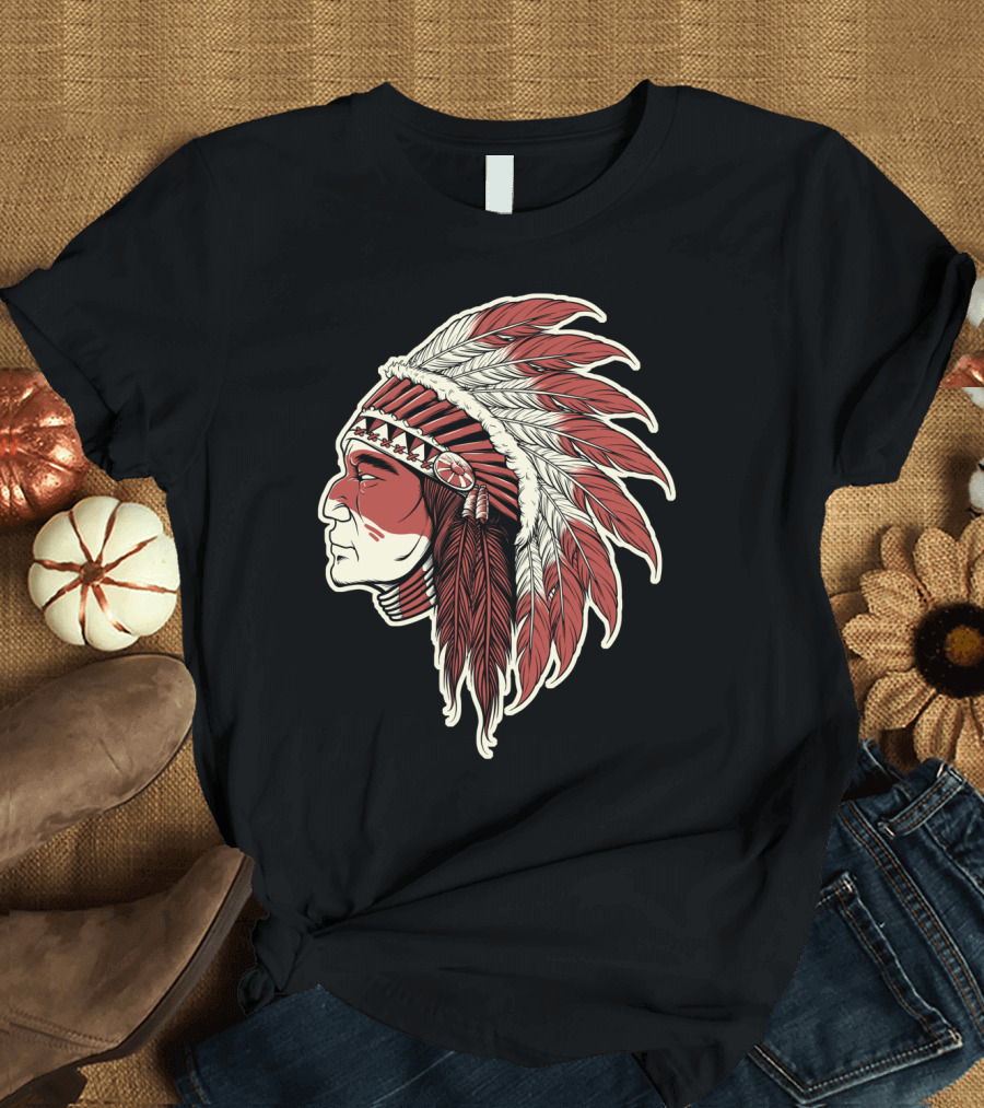 Native American Chief Headdress T-Shirt
