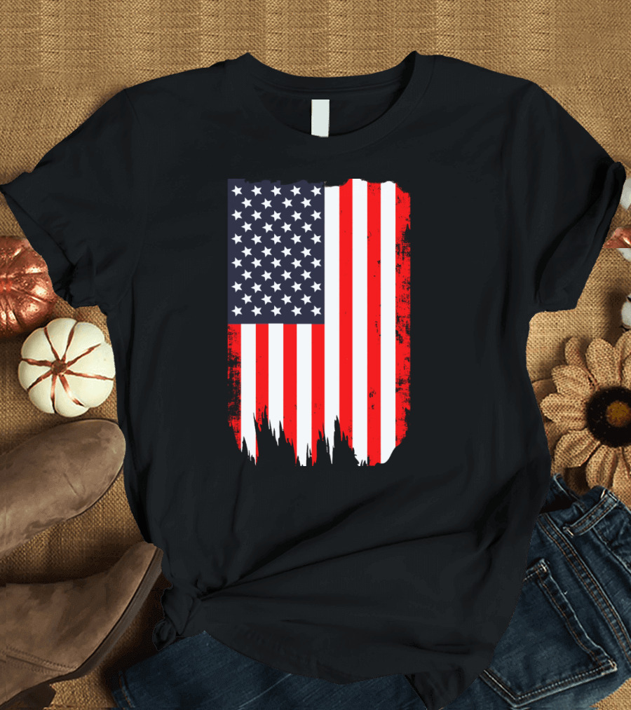 American Flag USA Distressed T-Shirt