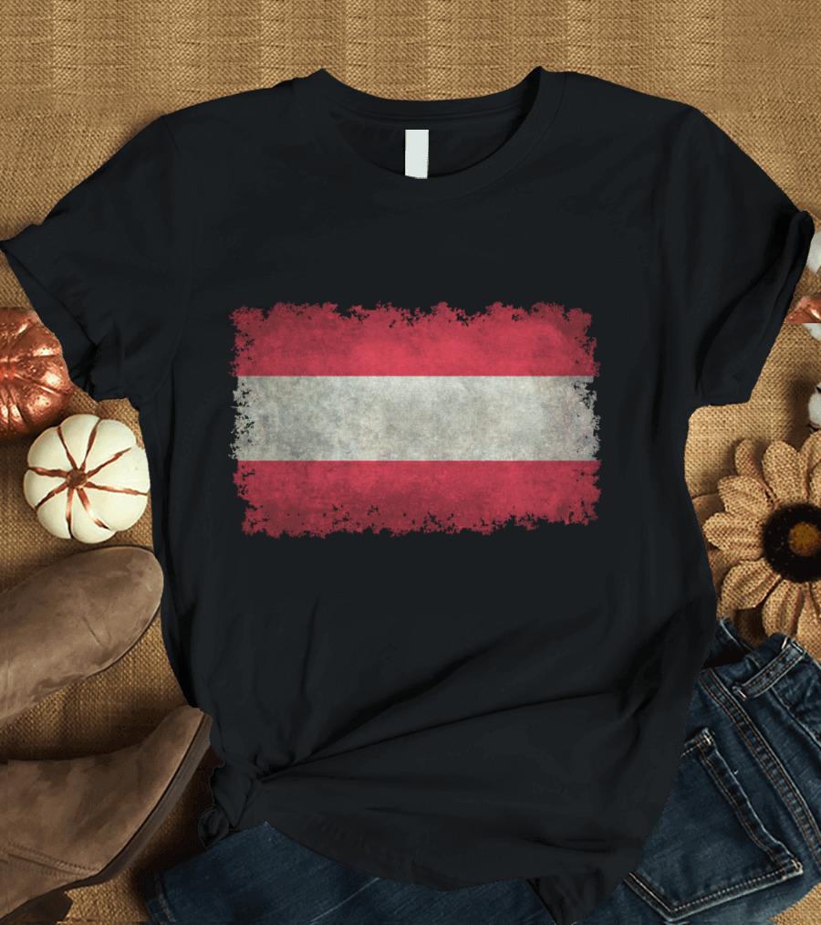 Vintage Style Distressed Flag of Austria T-Shirt
