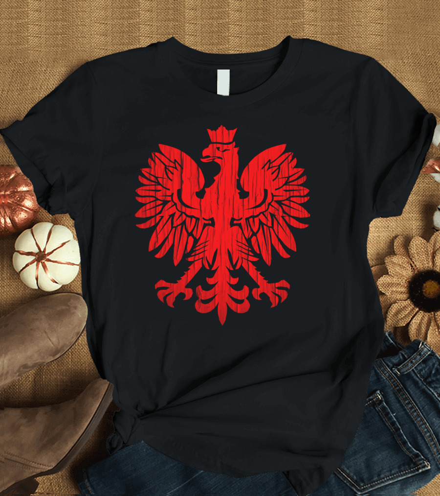 Polish Flag Red Eagle Emblem T-Shirt