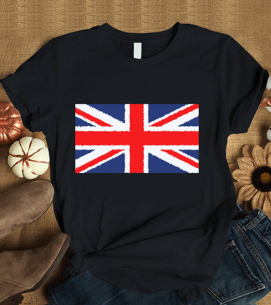 Union Jack Flag British Symbol Blue Red White T-Shirt