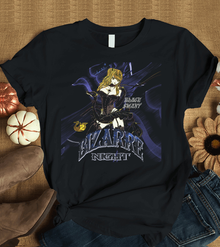 Bizarre Night Black Shiny Burlesque Doll T-Shirt