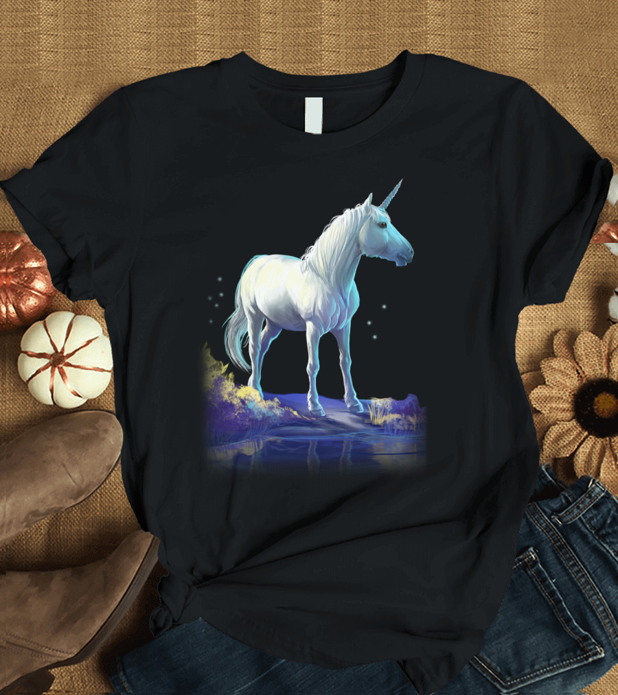 Unicorn Horse Unicon Fantasy Scene T-Shirt