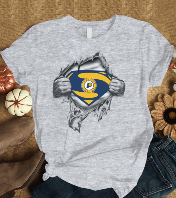 T-Shirt: Indiana Pacers Superman Logo Tear T-Shirt Indiana Pacers Superman Logo Tear T-Shirt