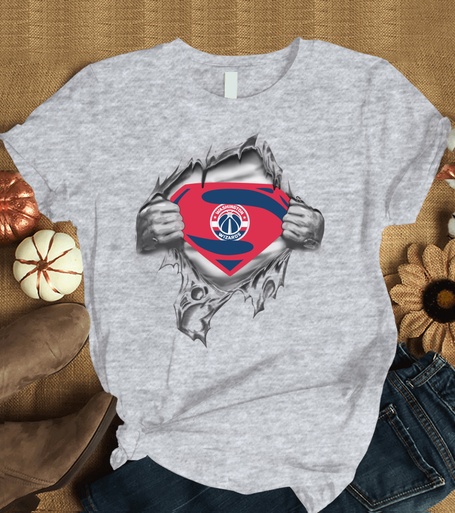 Washington Wizards Superman Logo Emblem Burst T-Shirt