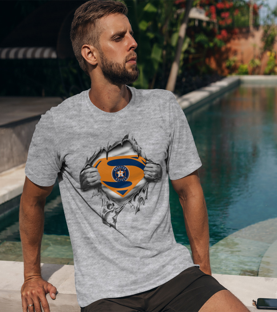 Houston Astros Superman Logo Mashup T-Shirt