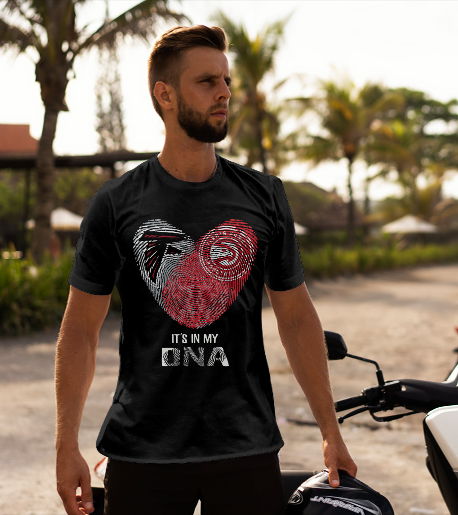 Falcons Atlanta Hawks Fingerprint It's In My Dna T-Shirt