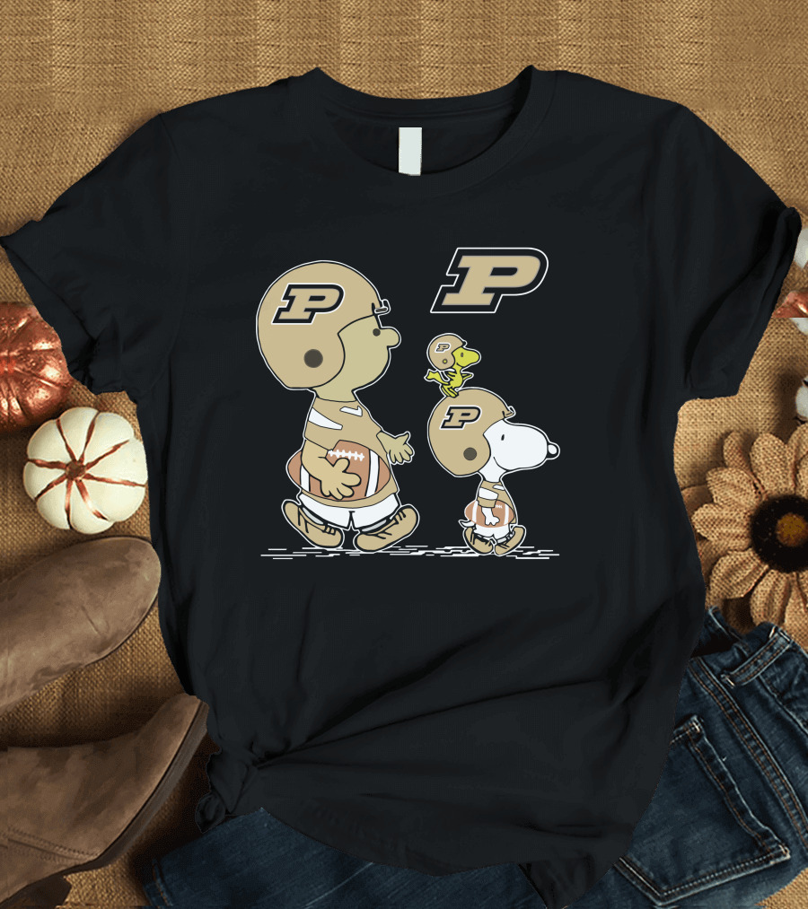 Purdue Peanuts Snoopy Football Helmet T-Shirt