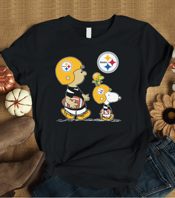 T-Shirt: Steelers Peanuts Football Snoopy and Woodstock T-Shirt Steelers Peanuts Football Snoopy and Woodstock T-Shirt