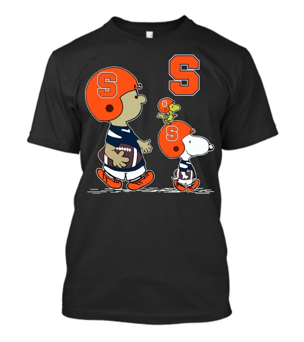 Syracuse Orange Peanuts Snoopy And Woodstock Football Team T-Shirt